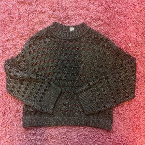 H&M Black and Silver Hole Knit